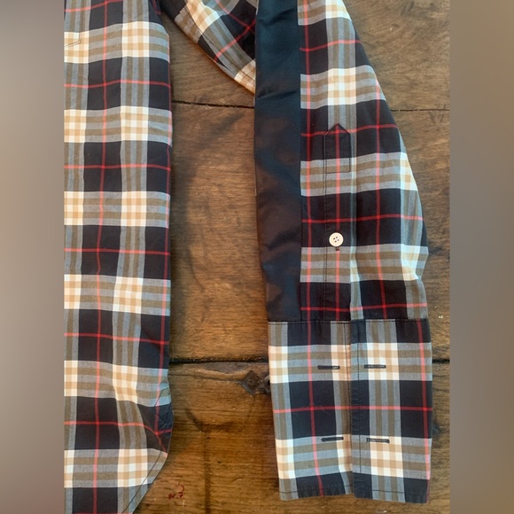 Burberry Ladies Midnight Saoirse Cotton Checked Shirt - Size 10 - Picture 9 of 10